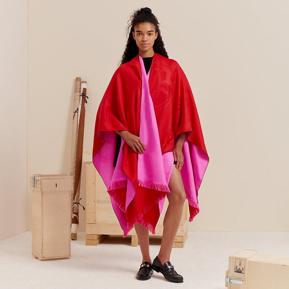 New Libris reversible poncho | Hermès Mainland China